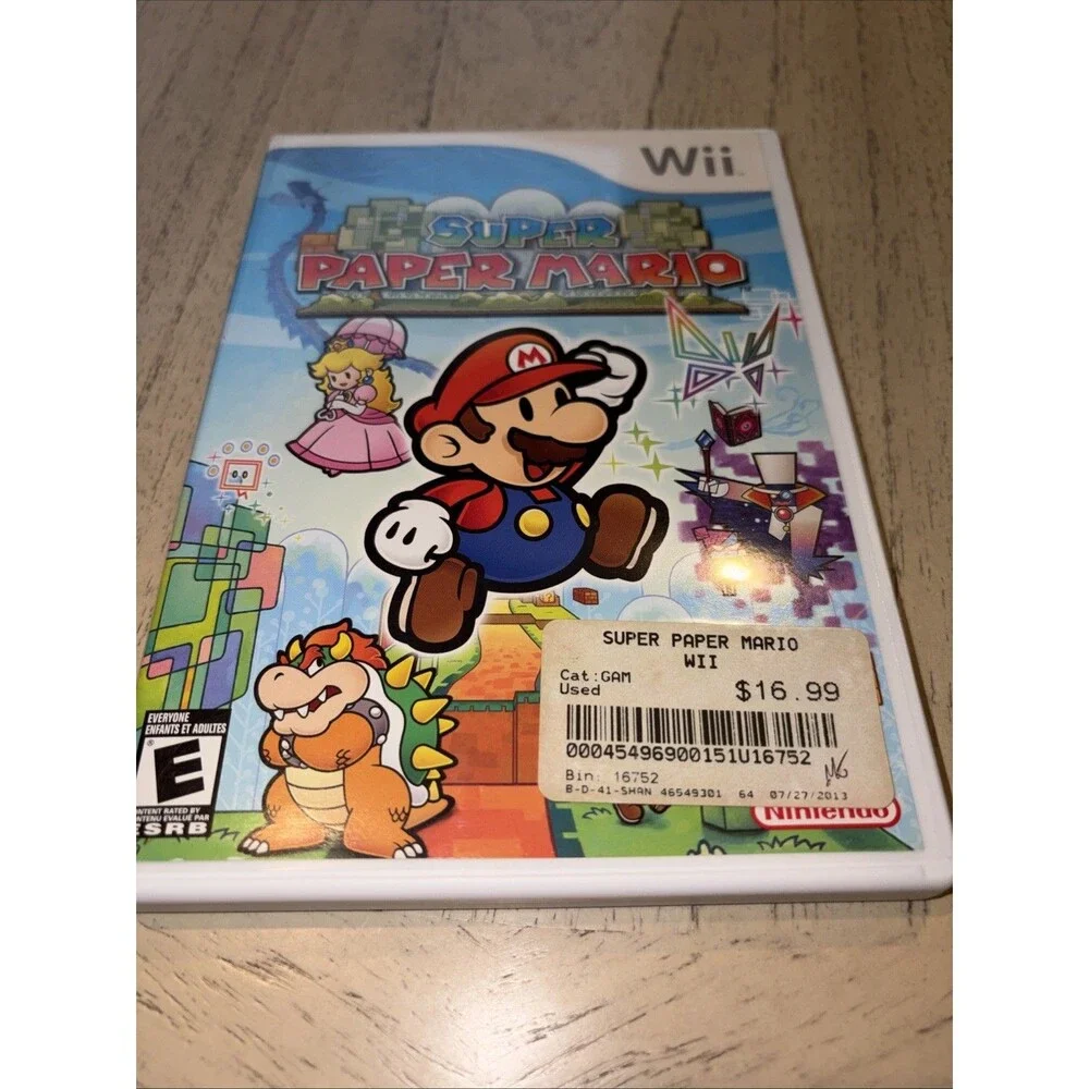 Nintendo Super Paper Mario Nintendo Wii CIB Very Clean Tested Runs Very Well